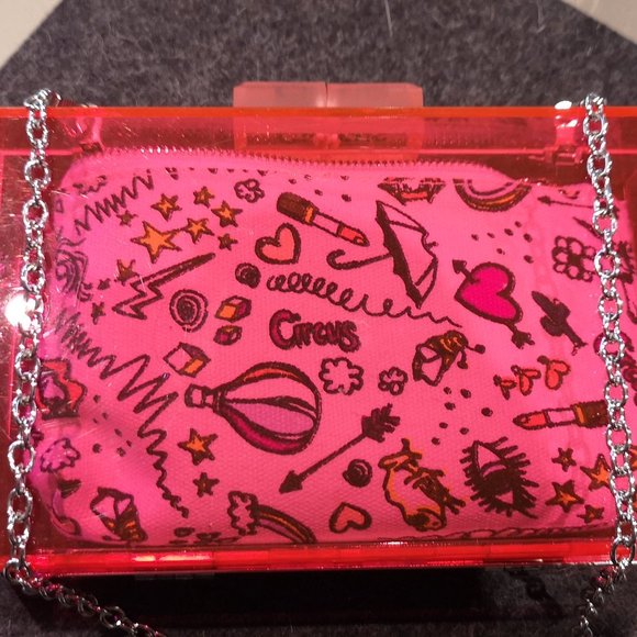 Sam Edelman Neon Pink Plastic Purse - Picture 2 of 7